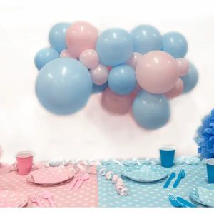 Ballonnenboog roze en blauw