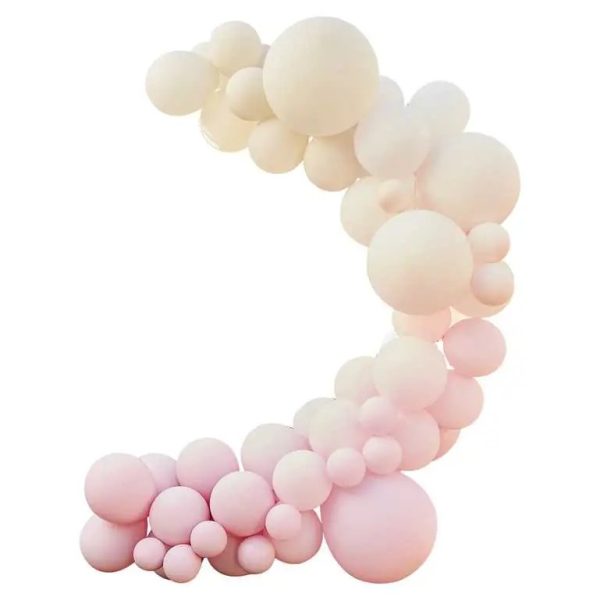 Ballonnenboog roze ombre zoom