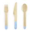 Bestek hout blauw