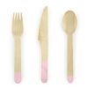 Bestek hout roze