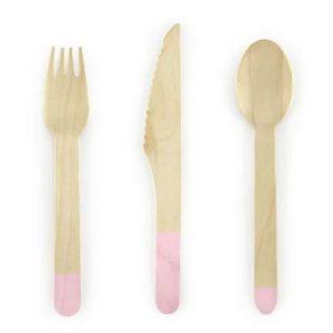Besteck Holz rosa