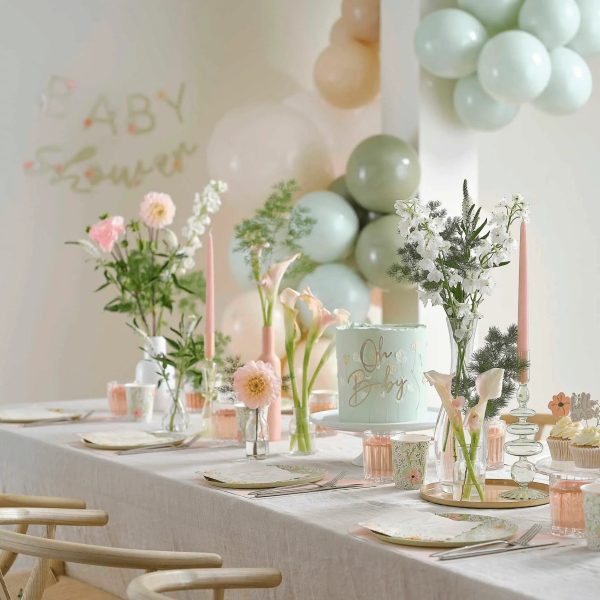Floral Baby Cupcake Toppers - Afbeelding 3