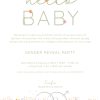 Floral baby uitnodiging gender reveal watermerk