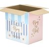 Folie ballon doos blauw front