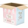 Folie ballon doos roze front
