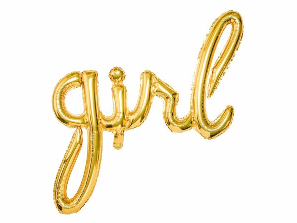 Folie ballon goud girl