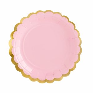 Gebaksbordje roze zoom