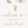 Gender reveal welkomstbord bearly wait