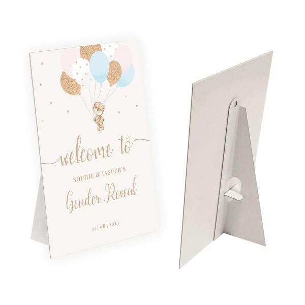 Gender reveal welkomstbord standaard