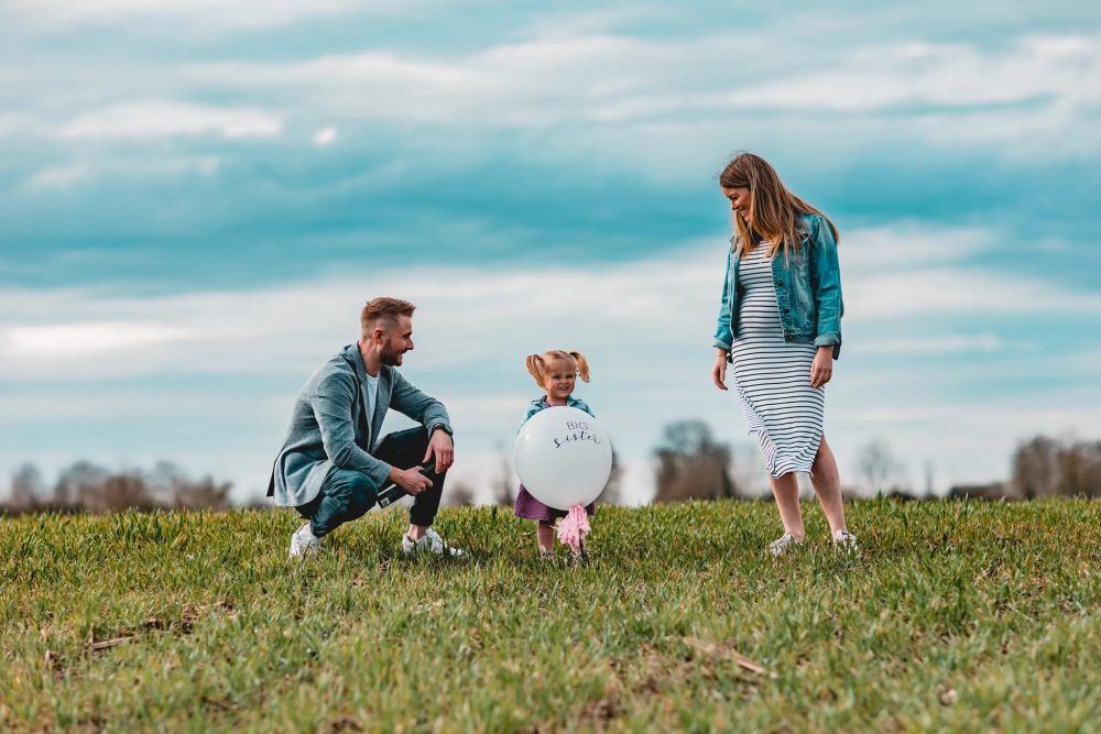 Zwangerschapsaankondiging foto