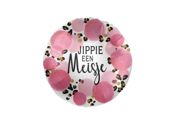 Folie Ballon Jippie een Meisje of Jongen - Afbeelding 3