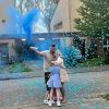Mini spray foto blauw
