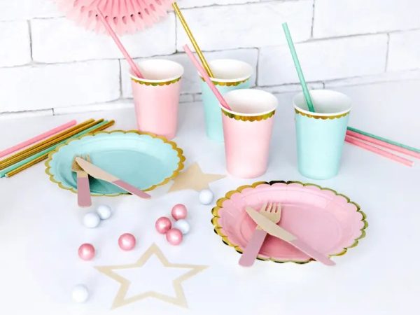 Party deco roze blauw