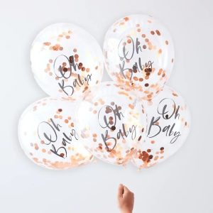 Rose gouden confetti ballon