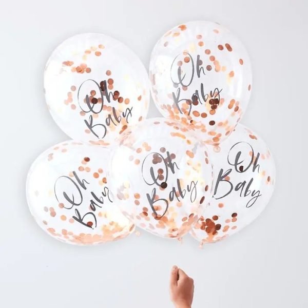 Rose gouden confetti ballon