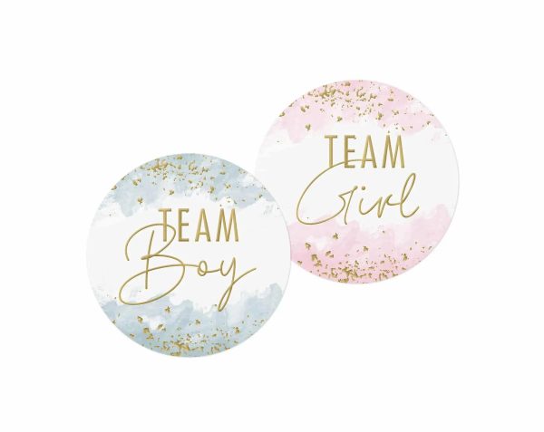 Team sticker goudfolie