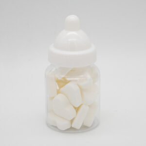 Babyflesje met mini vruchtenhartjes wit