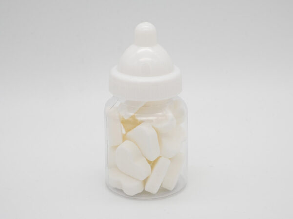 Babyflesje met mini vruchtenhartjes wit