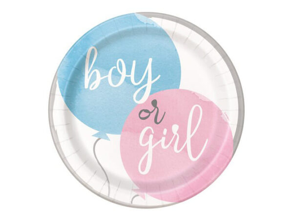 Gender Reveal boy or girl bordjes 23cm