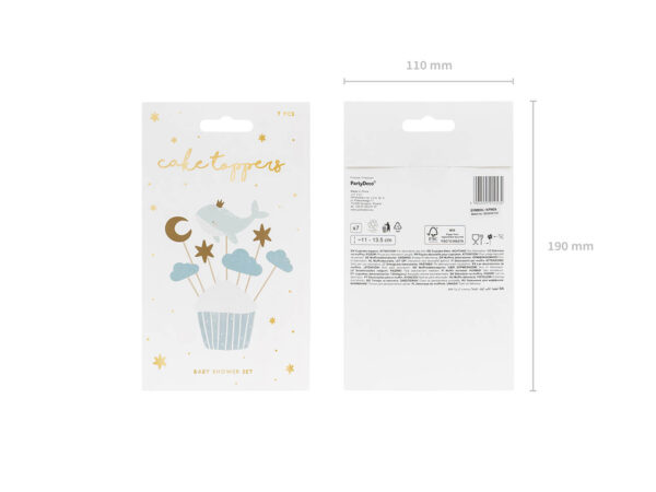Gender reveal prikkers blauw verpakking