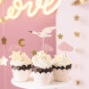 Gender Reveal prikkers roze cupcakes