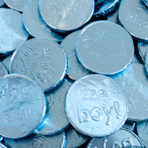 Chocolade munten blauw - It's a Boy