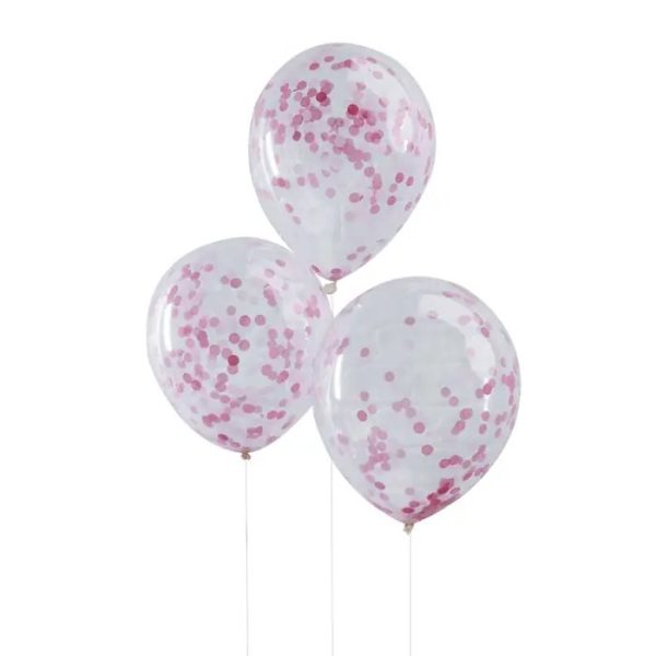 confetti ballon roze 2