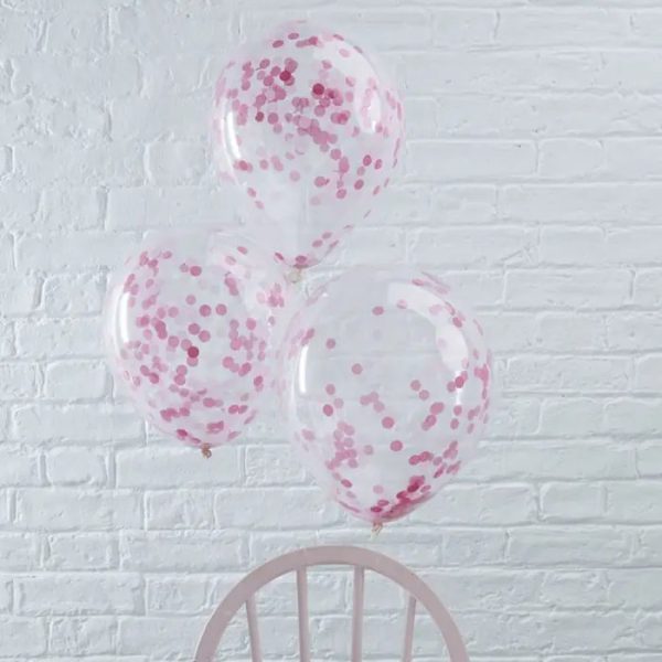 confetti ballon roze