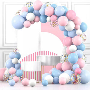 Gender Reveal ballonnenboog blauw roze enkel