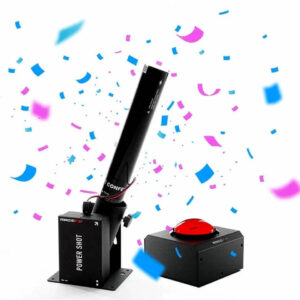 Gender reveal confetti shooter met lanceerknop