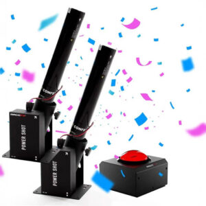 Gender Reveal dubbele confetti shooter met lanceerknop