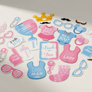 Gender reveal photo booth props do it yourself