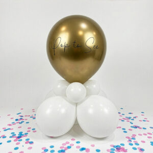 Gender Reveal Pop to See ballon boeket goud
