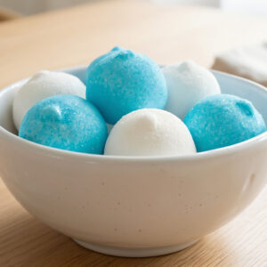 Spekbollen spekjes blauw wit