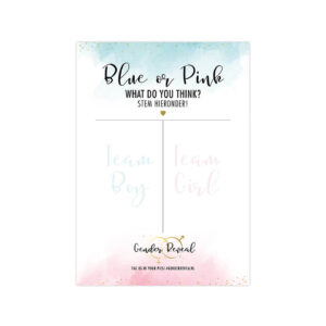 Gender Reveal Stemposter