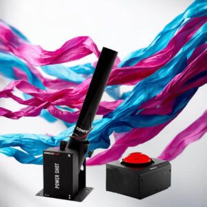 Gender Reveal streamer shooter met lanceerknop