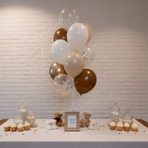 Hey Baby ballonnen bruin nude tafel
