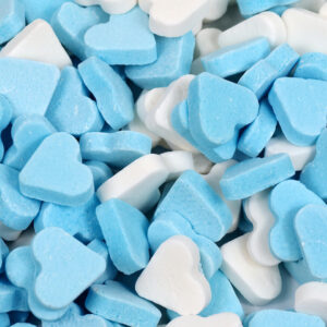 Vruchtenhartjes blauw-wit