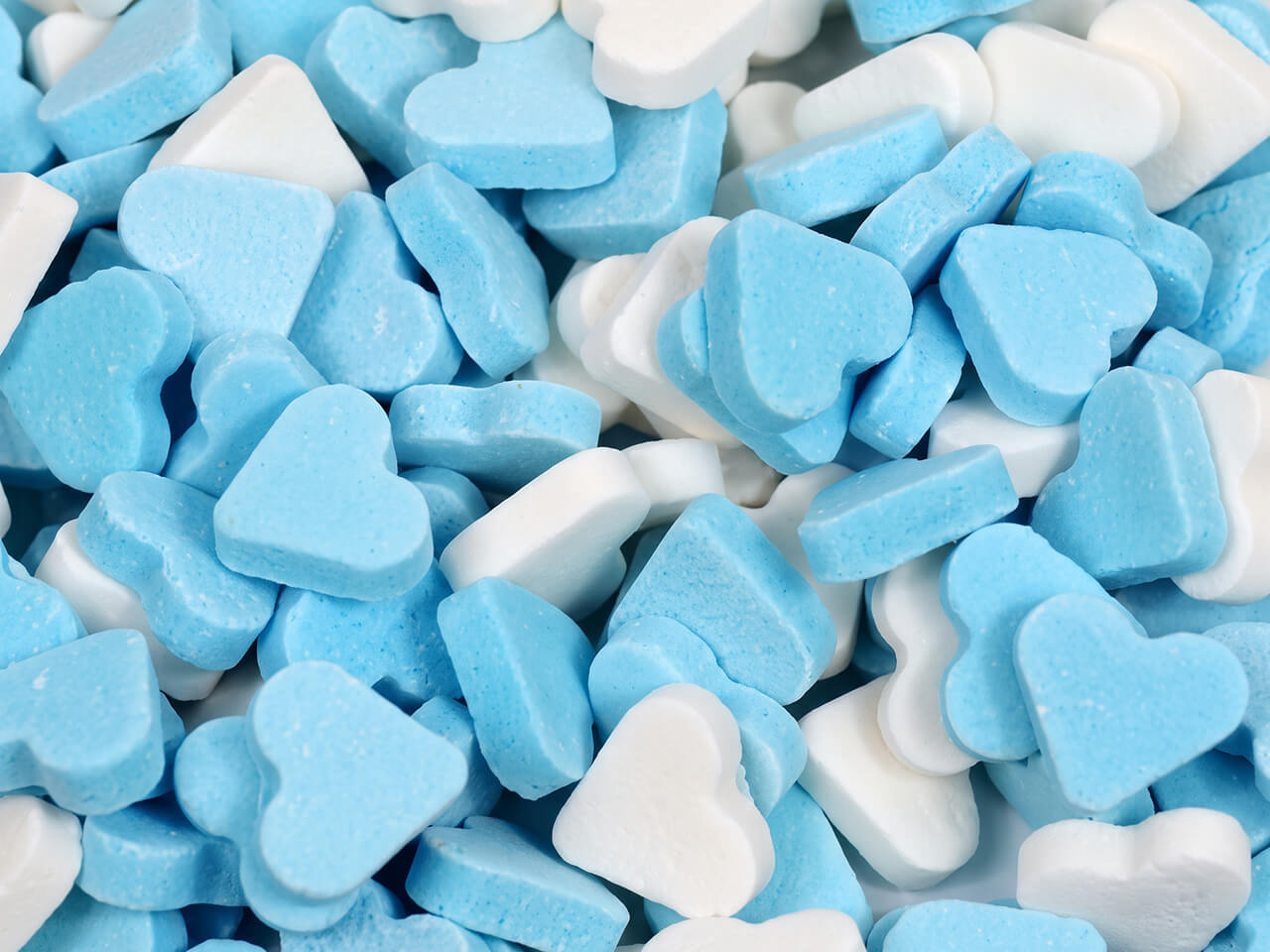 Vruchtenhartjes blauw-wit